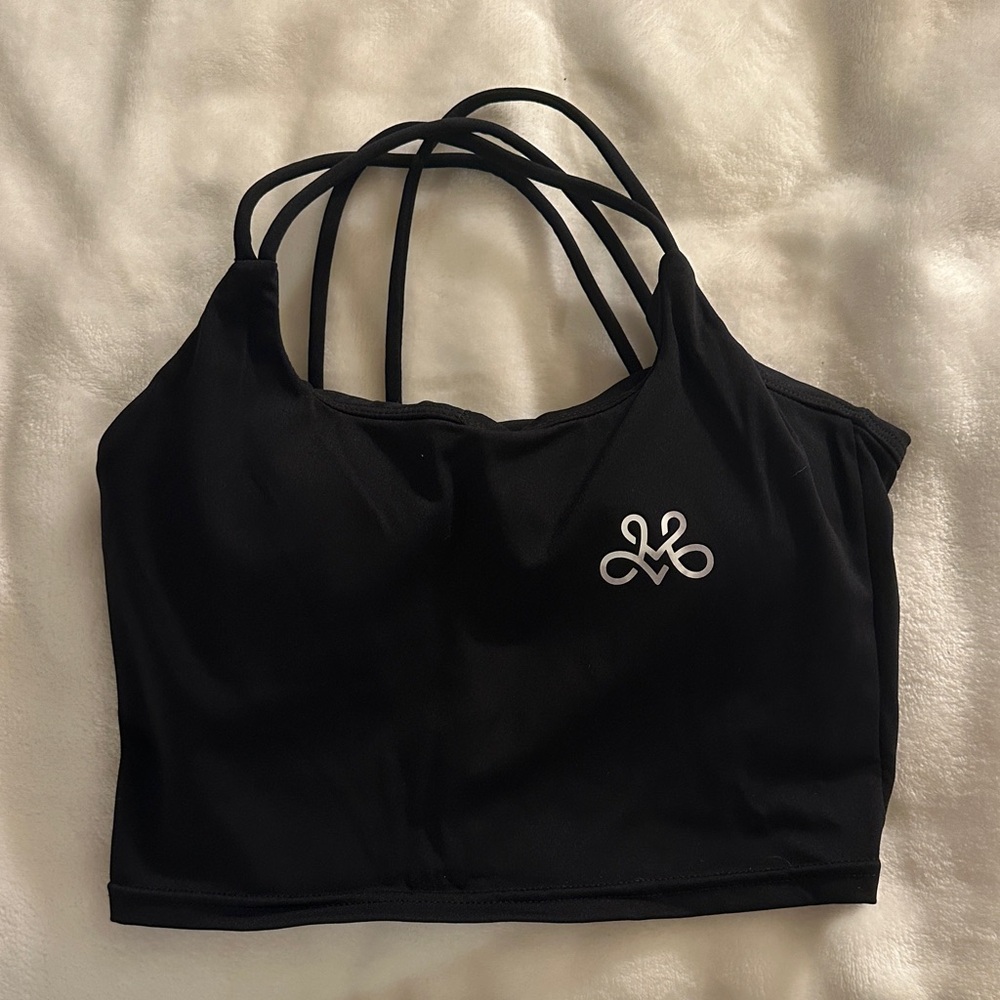 Black Strappy Sports Bra